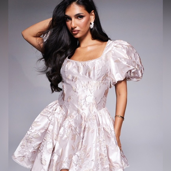 ASOS Puff Mini Dress - Picture 1 of 5